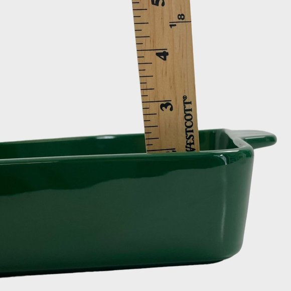 Rae Dunn CHRISTMAS MAGIC Green Rectangle 14 x 10 Baking Dish - Picture 5 of 6